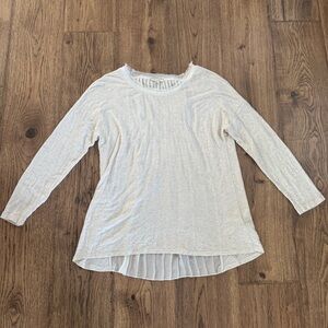Pleione Ivory Long Sleeve Top M